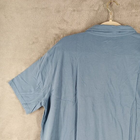 NWOT TRUE CLASSIC Men Polo Shirt Size XL Blue Knit Cotton Blend Casual - Picture 9 of 10